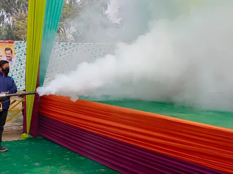 वार्ड के घाटों पर एंटी मलेरिया फॉगिंग — 16