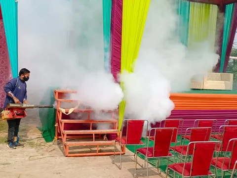 वार्ड के घाटों पर एंटी मलेरिया फॉगिंग — 19