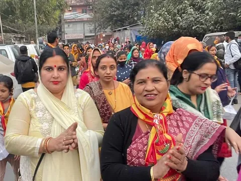 अंगूरी मंदिर, किलोकरी से कार्तिक नाहन शोभा यात्रा