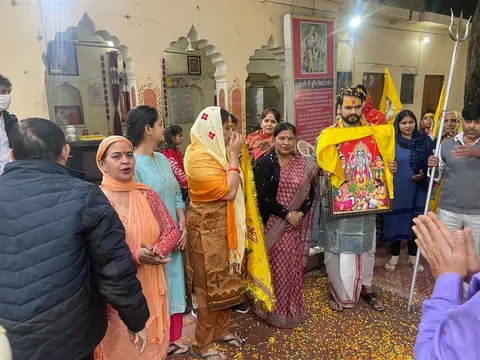 अंगूरी मंदिर, किलोकरी से कार्तिक नाहन शोभा यात्रा — 13
