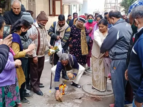सनलाइट कॉलोनी नं 2 में गलियों के नवनिर्माण कार्य का उद्घाटन — 6