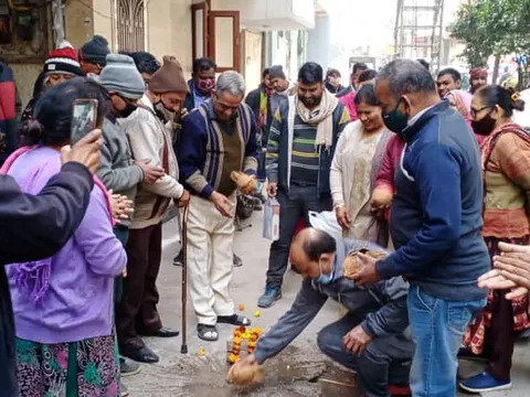 सनलाइट कॉलोनी नं 2 में गलियों के नवनिर्माण कार्य का उद्घाटन — 9