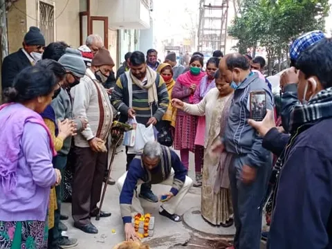 सनलाइट कॉलोनी नं 2 में गलियों के नवनिर्माण कार्य का उद्घाटन — 10