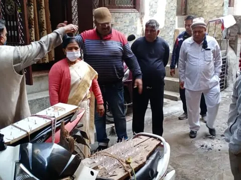 सराय काले खां में श्री रविन्द्र पप्पू के साथ जनसंपर्क दौरा — 4
