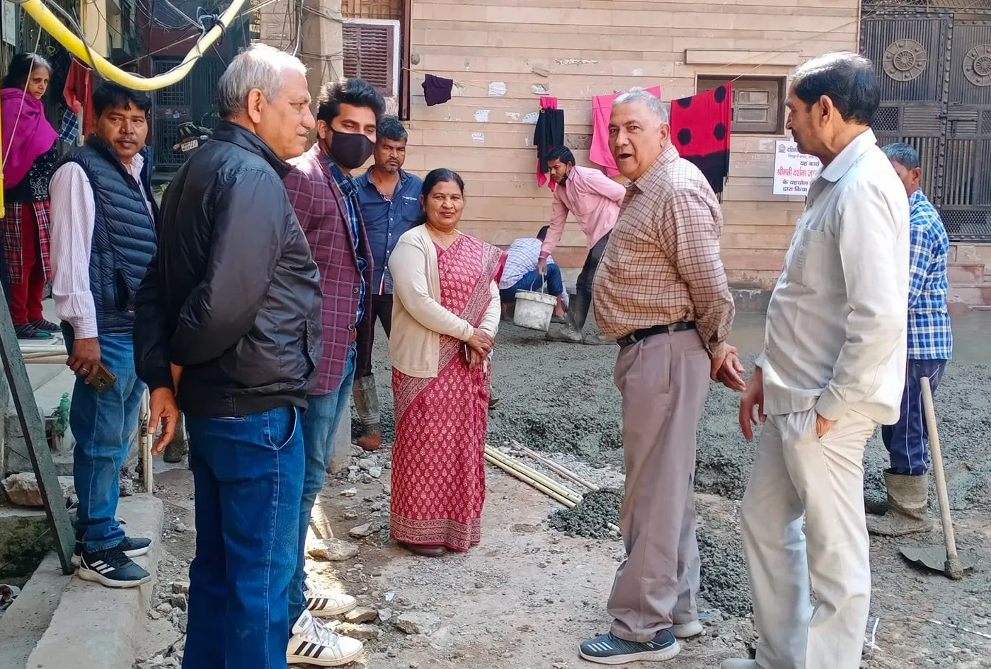 किलोकरी में पंजाबी चौपाल के पास गलियों के नवनिर्माण कार्य का शुभारंभ — तस्वीर 1 में से 11