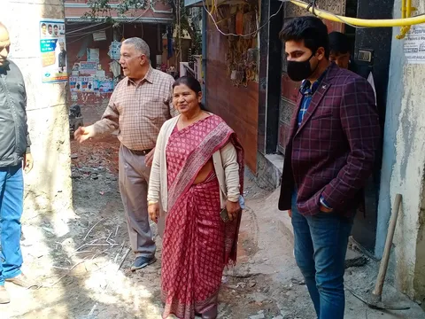 किलोकरी में पंजाबी चौपाल के पास गलियों के नवनिर्माण कार्य का शुभारंभ — 3