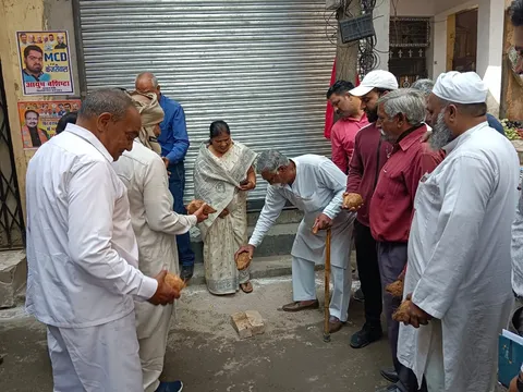 सराय काले खां व किलोकरी गांव में नई सड़क का उद्घाटन — 6