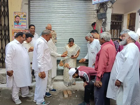 सराय काले खां व किलोकरी गांव में नई सड़क का उद्घाटन — 7