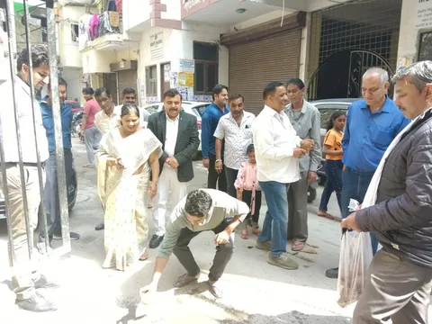 सराय काले खां व किलोकरी गांव में नई सड़क का उद्घाटन — 9