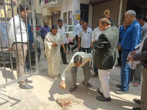 सराय काले खां व किलोकरी गांव में नई सड़क का उद्घाटन — 16