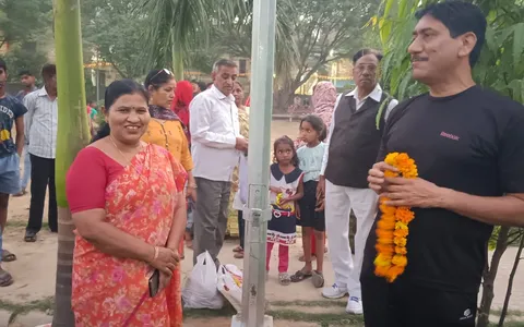 अंबेडकर पार्क, सिद्धार्थ बस्ती में स्ट्रीट लाइट का शुभारंभ