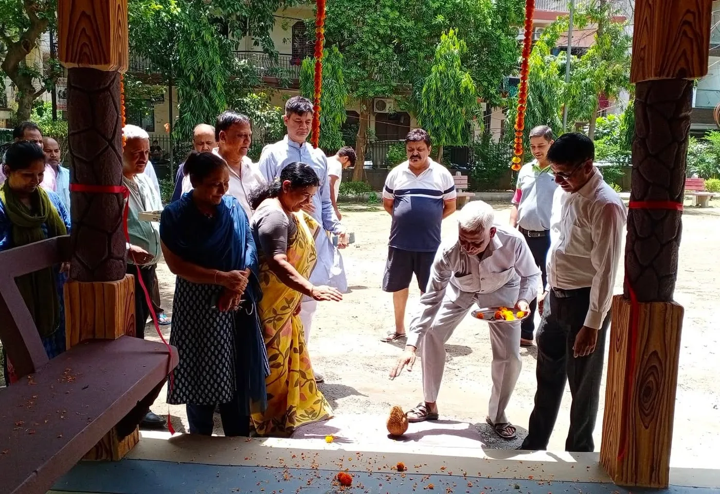 शादी राम पार्क, भगवान नगर में सीनियर सिटीजन हट का उद्घाटन — तस्वीर 1 में से 9