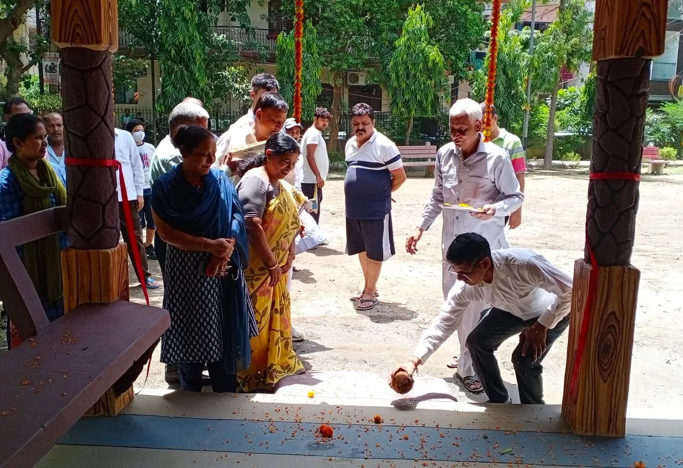 शादी राम पार्क, भगवान नगर में सीनियर सिटीजन हट का उद्घाटन — तस्वीर 2 में से 9