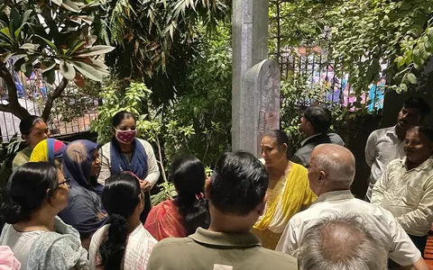 सिद्धार्थ बस्ती के चार स्थानों पर हाई मास्ट पोल लाइट का उद्घाटन