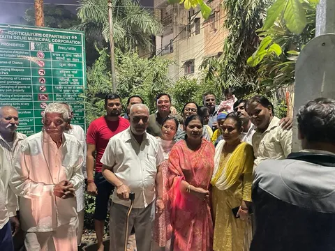 सिद्धार्थ बस्ती के चार स्थानों पर हाई मास्ट पोल लाइट का उद्घाटन — 5