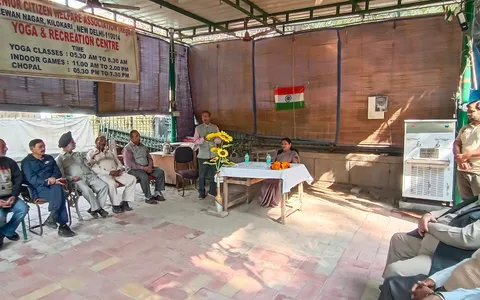 जीवन नगर सीनियर सिटिजन पार्क के सदस्यों के साथ चुनावी बैठक