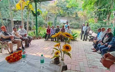 जीवन नगर सीनियर सिटिजन पार्क के सदस्यों के साथ चुनावी बैठक